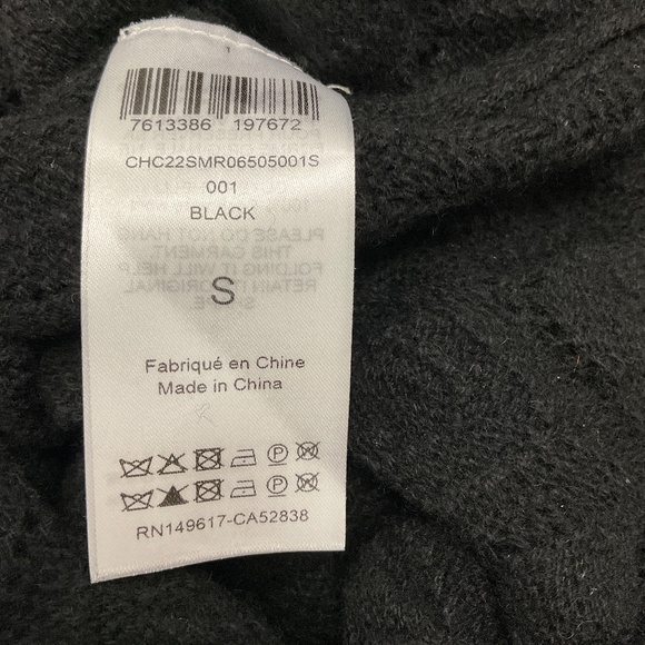 CHLOE BLACK SLEEVELESS OPEN KNIT CASHMERE MAXI DRESS - Picture 5 of 6